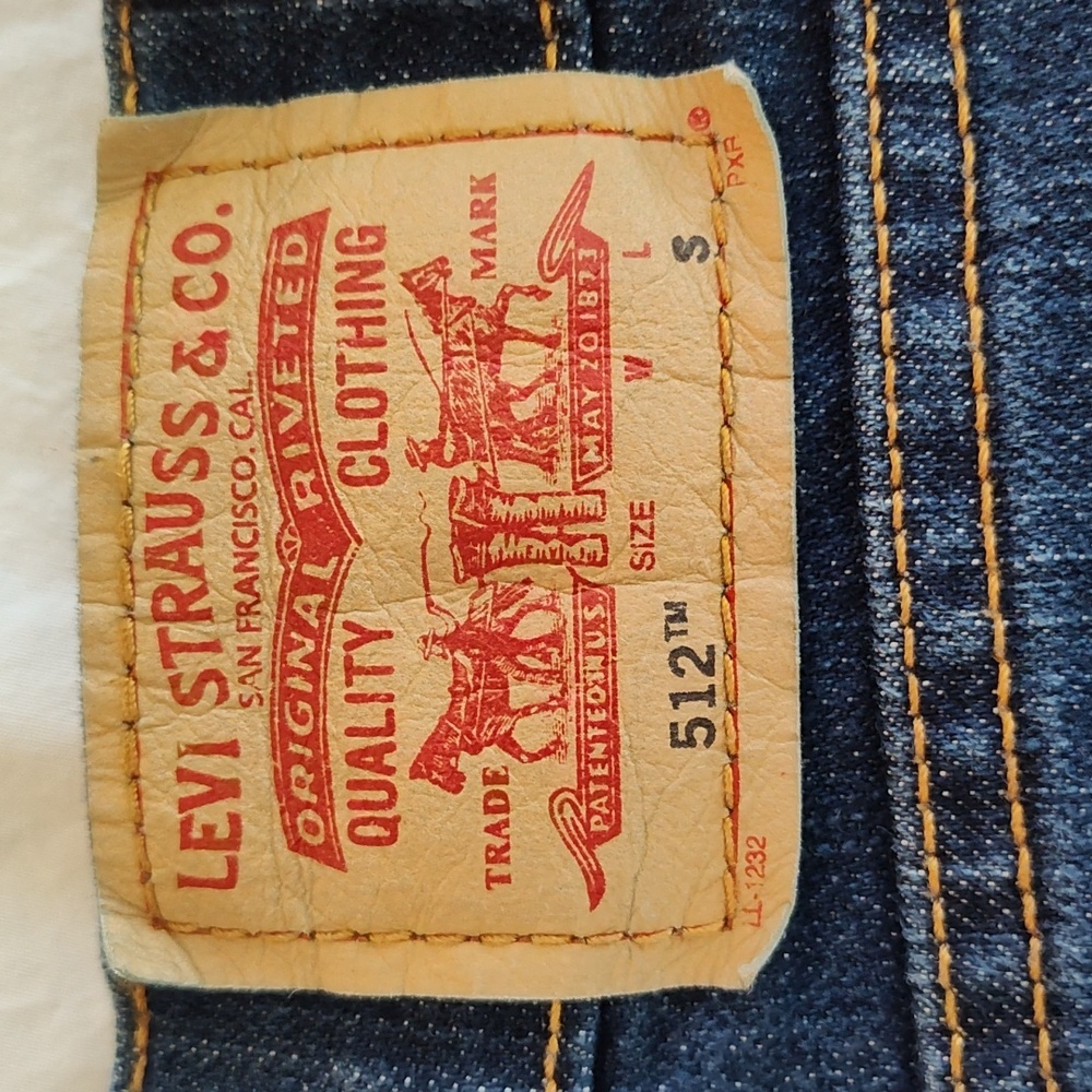 Levi's Classic Slim Tapered Stretch 512 Jeans Size 16S Dark Wash Casual Western - Picture 6 of 13